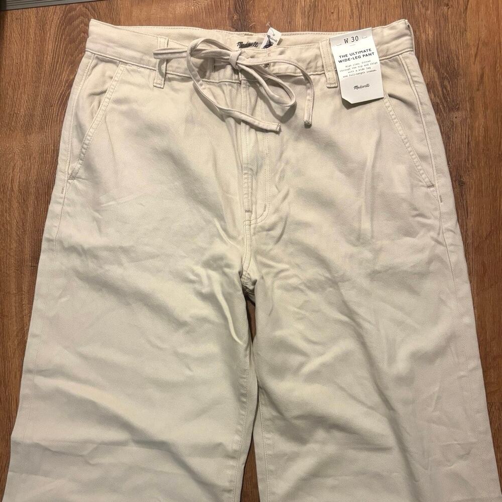 NWT Madewell The Ultimate Wide-Leg Pant in Airy Denim In Vintage Canvss Size 30 - Picture 5 of 10